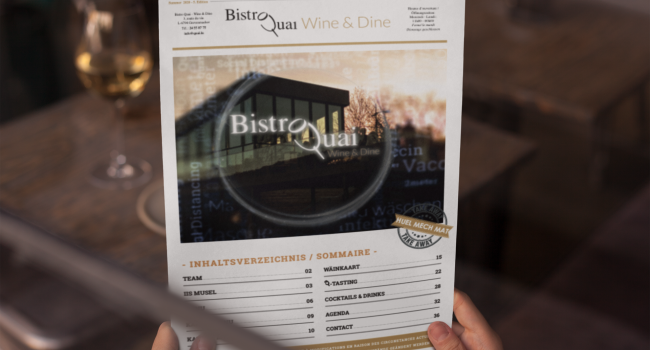 Bistro Quai - Menu Card